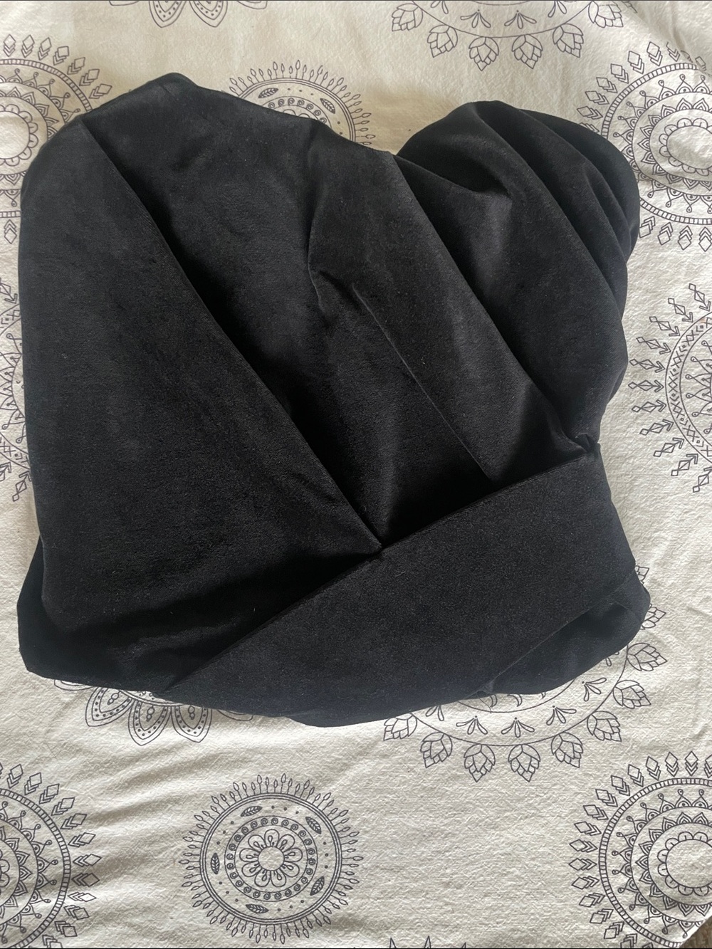 Zara Black Velvet Strapless Camisole